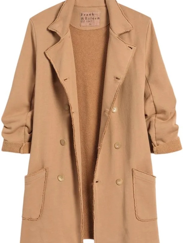 Frank & Eileen Belfast Trench Sweatshirt Trench Coat Sz Xs